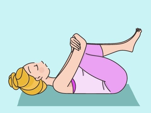 Saisir les pieds avec les deux mains pour renforcer les reins et la taille